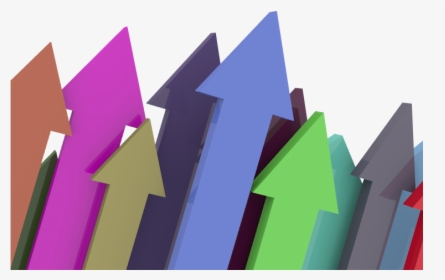 A Group Of Colored Arrows Pointing Up - Arrows Going Up Png, Transparent Png, Transparent PNG