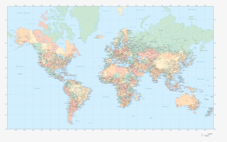 Transparent Mapamundi Png - Map Of The World Creative Commons, Png Download, Transparent PNG