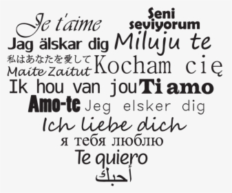 I Love You, Je T Aime, And Ti Amo Image - Calligraphy, HD Png Download, Transparent PNG