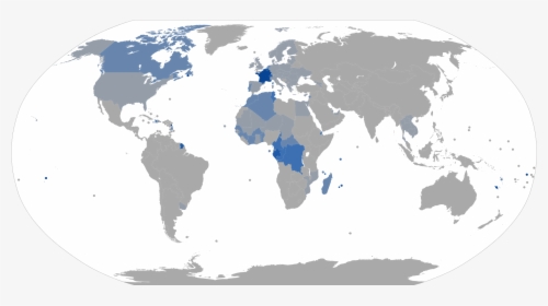 Proportion Of French Speakers By Country In 2014 - Map Of World Jungles, HD Png Download, Transparent PNG