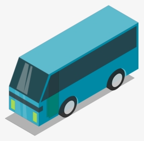 Blue Bus - 3d Bus Png, Transparent Png, Transparent PNG