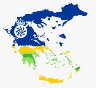 Flag Map Of Greek Mse - Greece Map Grey, HD Png Download, Transparent PNG