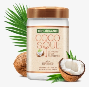 Organic Virgin Coconut Oil - Coco Soul Coconut Oil, HD Png Download, Transparent PNG
