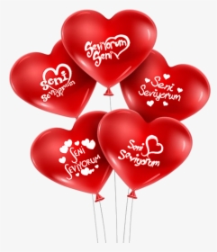 Gebze Balon Baskili Kalpli Balon Sevgiliye Ozel Balon - Heart, HD Png Download, Transparent PNG