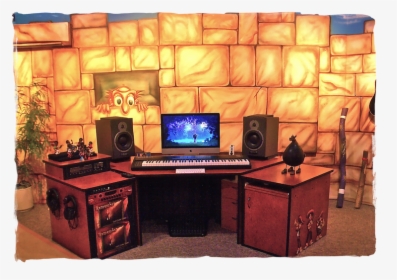 Transparent Recording Studio Png - Computer Desk, Png Download, Transparent PNG