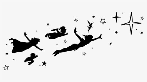 Peter Pan Peter And Wendy Drawing Wall Decal - Peter Pan Silhouette Png, Transparent Png, Transparent PNG
