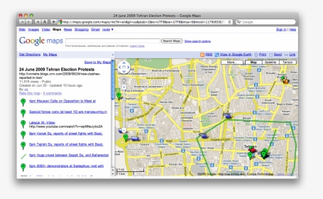 Iranian Protests July 24, - Google Map Iran, HD Png Download, Transparent PNG