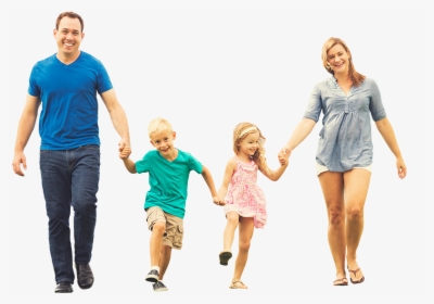 Happy Family - Holding Hands, HD Png Download, Transparent PNG