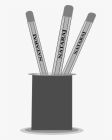 Pencils Stand Black And White, HD Png Download, Transparent PNG