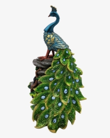 Factory Custom Hand Carved Resin Antique Peacock - Peafowl, HD Png Download, Transparent PNG