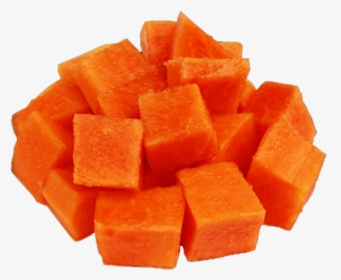Papaya Diced Profruit 30 Lbs - Dark Orange Tropical Fruit, HD Png Download, Transparent PNG