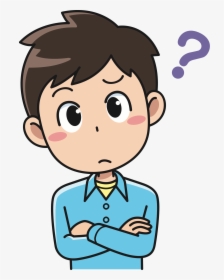 Clipart Perplexed Male 3 Happy Shocked Emoji Transparent - Thinking Clipart, HD Png Download, Transparent PNG