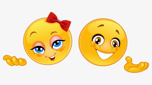 Girl And Boy Emoji 2 Decal - Presenter Smiley, HD Png Download, Transparent PNG