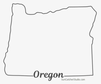 Free Oregon Outline With State Name On Border, Cricut - Line Art, HD Png Download, Transparent PNG