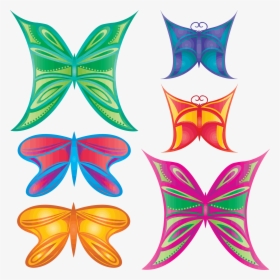 Colorful Abstract Butterflies - Butterfly, HD Png Download, Transparent PNG