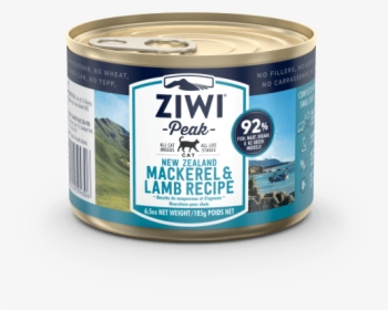 Ziwi Peak Mackerel & Lamb Cat Can 185g Front View - Ziwipeak Wet Cat Food, HD Png Download, Transparent PNG