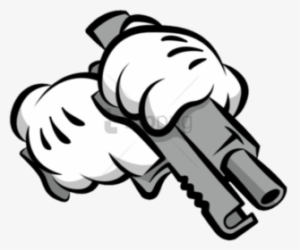 Mickey Mouse Hand With Gun , Png Download - Mickey Mouse Cool Drawings, Transparent Png, Transparent PNG