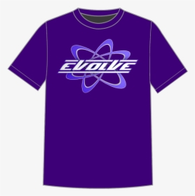 Ev New Skew Tee Logo Purple - Evolve Wrestling T Shirt, HD Png Download, Transparent PNG