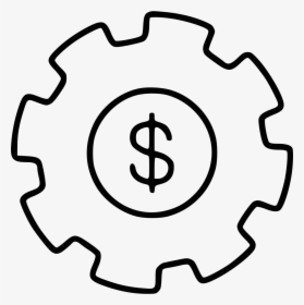 Gear Settings Dollar Money Earn Economy Tool - Gear Icon White Background, HD Png Download, Transparent PNG