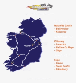 Cannonball Run - Cannonball Ireland 2019 Route, HD Png Download, Transparent PNG
