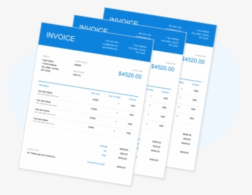 Multiple Blue Invoices Stacked - Paper, HD Png Download, Transparent PNG