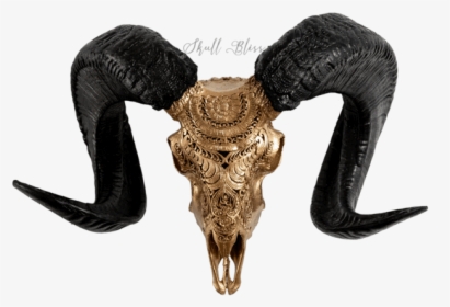 Carved Ram Skull - Buffalo Skull Gold, HD Png Download, Transparent PNG
