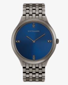 Wittnauer Men S Black Tie Watch With Blue Dial And, HD Png Download, Transparent PNG