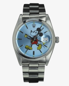 Rolex Oysterdate 6694 Mickey Blue Dial - Analog Watch, HD Png Download, Transparent PNG
