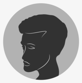 Portrait Of A Man Silhouette Logo Font - Silhouette, HD Png Download, Transparent PNG