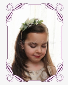 Silk Artificial Flower Girl Head Band Floral Head Piece - Rustic Flowers Engagement Cake, HD Png Download, Transparent PNG