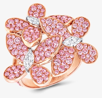 Butterfly Diamond Ring Pink, HD Png Download, Transparent PNG