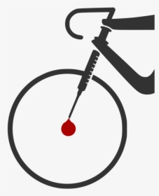 Line,bicycle,wheel - Bicycle Handlebars Cartoon, HD Png Download, Transparent PNG