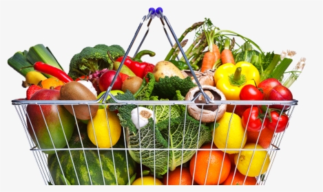 Photo Of Shopping Basket Full Of Fruits And Vegetables - Shopping Basket With Food, HD Png Download, Transparent PNG