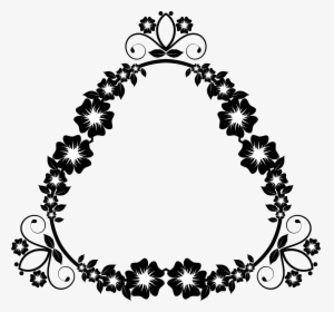 Flower Frame Extrapolated 30 Clip Arts - Flower Frame Black And White, HD Png Download, Transparent PNG