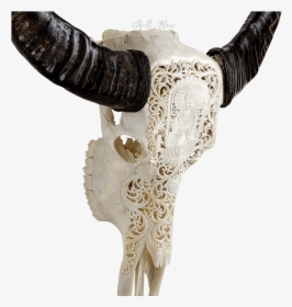 Carved Buffalo Skull - Horn, HD Png Download, Transparent PNG