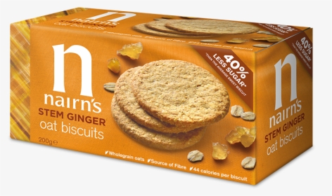Stem Ginger Oat Biscuit - Nairn Oatcakes Stem Ginger, HD Png Download, Transparent PNG