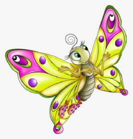 Cartoon Butterfly Transparent Background, HD Png Download, Transparent PNG