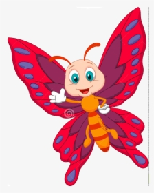Cartoon Cute Butterfly Drawing, HD Png Download, Transparent PNG