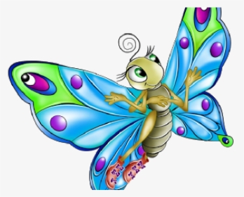Butterflies Cartoon - Transparent Background Butterfly Cartoon, HD Png Download, Transparent PNG