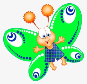 Funny Cartoon Butterfly Images - Butterfly Funny Clip Art, HD Png Download, Transparent PNG