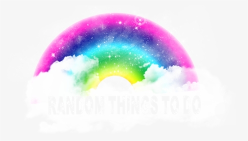 Random Things To Do - Watercolor Clouds And Rainbow, HD Png Download, Transparent PNG