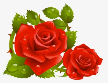 Rose Flowers Wallpaper 3d Clipart , Png Download - Rose Corner Border Png, Transparent Png, Transparent PNG
