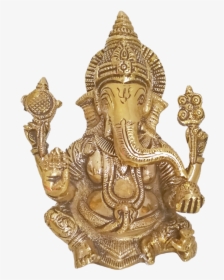 Holy God Valampuri Vinayagar Sitting Brass Statue, - Statue, HD Png Download, Transparent PNG