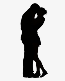 Silhouette Of Man And Woman Kissing, HD Png Download, Transparent PNG