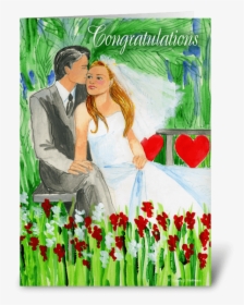 Wedding Congratulations Romantic Couple Greeting Card - Love, HD Png Download, Transparent PNG
