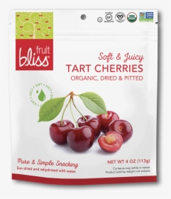 Fruit Bliss Tart Cherries Organic Snacks - Fruit Bliss Organic Tart Cherries, HD Png Download, Transparent PNG