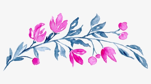 Pink Blue Flowers Clip Art, HD Png Download, Transparent PNG
