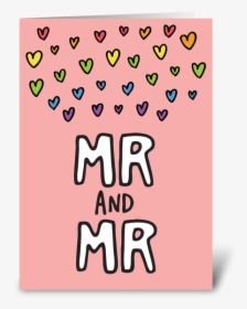Mr And Mr Gay Marriage Card Greeting Card - Gay Engagement Cards, HD Png Download, Transparent PNG