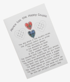 Scottish Wedding Card Tartan And Celtic Hearts Scots - Graphic Design, HD Png Download, Transparent PNG