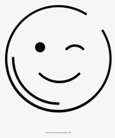 Wink Coloring Page - Smiley, HD Png Download, Transparent PNG